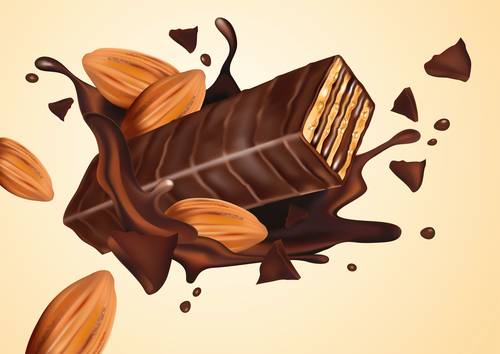 500x354 Chocolate Splash Effect Vector Design Free Download