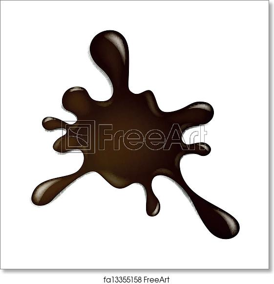 561x581 Free Art Print Of Vector Chocolate Splash Vector Illustration