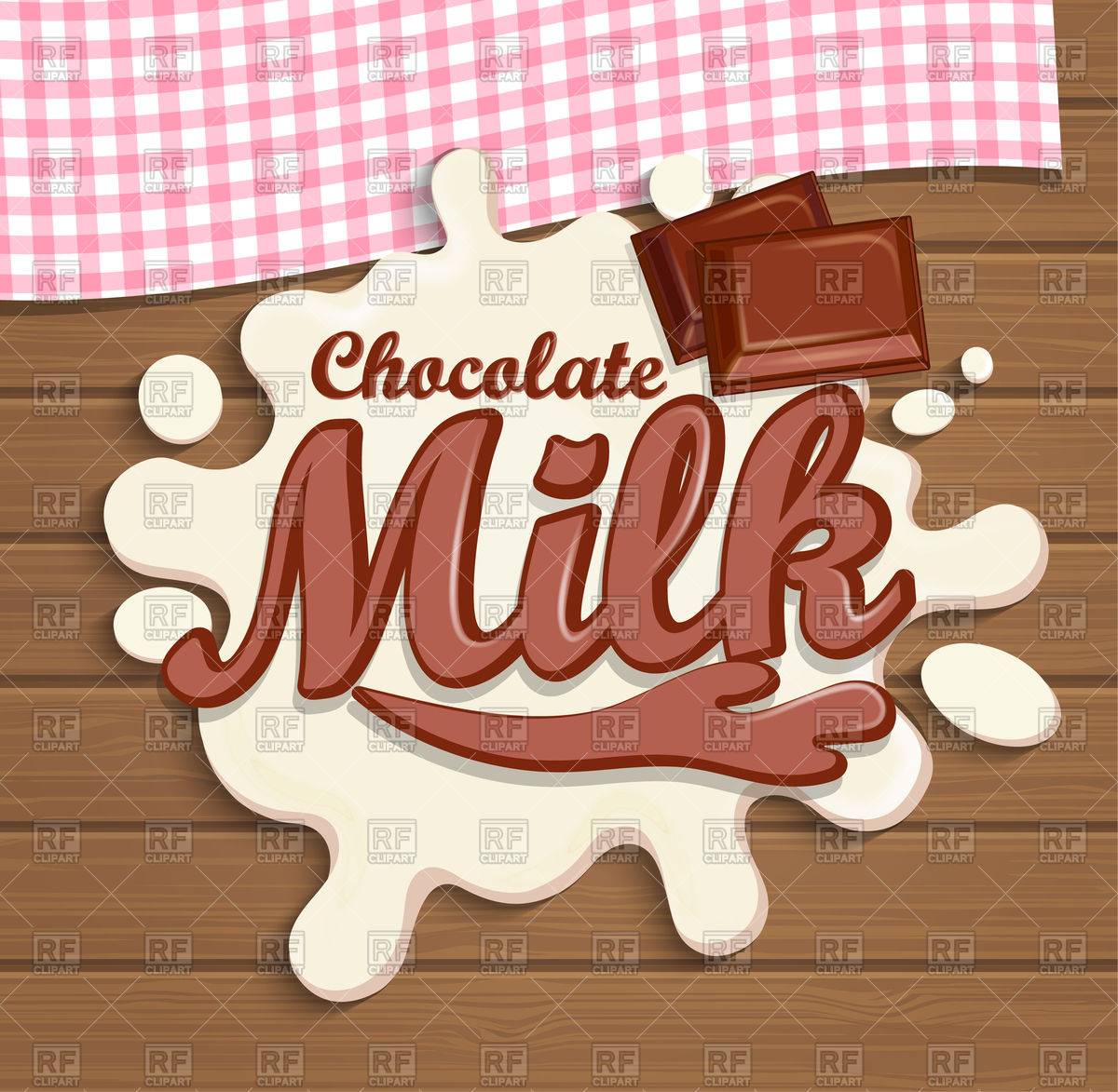 1200x1173 Milk Chocolate Splash With Lettering Vector Image Of Food