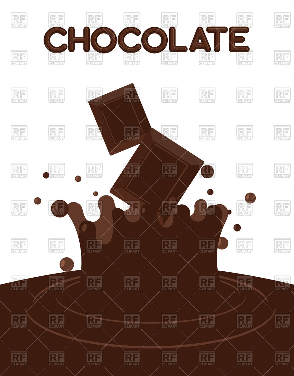 938x1200 Piece Of Chocolate, Splashes Of Hot Chocolate Vector Image Of Food