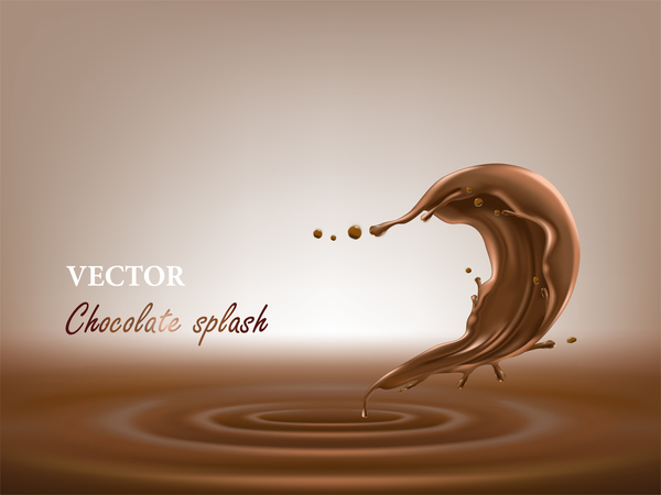 600x450 Chocolate Splash Vector Background Free Download