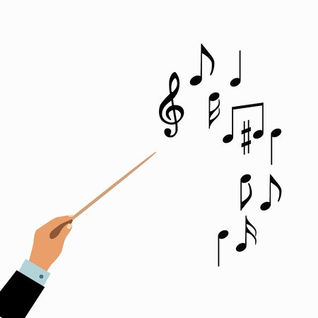 450x450 Conductor Hands Concept Vector Choir Conductor Music Illustration