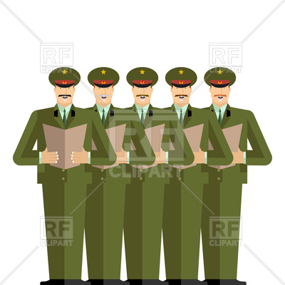 400x400 Military Choir Officers Sing Songs Vector Image Of People