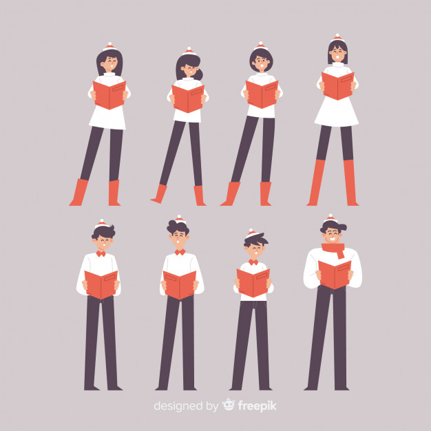 626x626 Nice Christmas Choir Vector Free Download