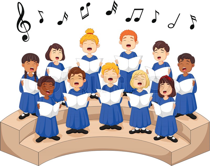 800x632 Vector Illustration Of Choir Girls And Stock Vector Colourbox