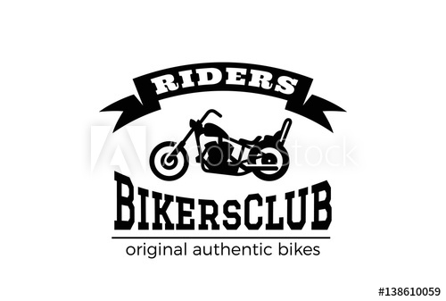 500x337 Motor Bike Chopper Logo Vector Bikers Club Vintage Label
