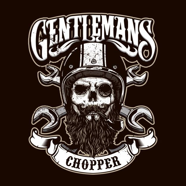 626x626 Gentlemen Rider Logo Premium Vector Biker Designs Freepick