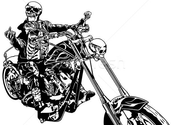 600x440 Skeleton Rider On Chopper Vector Illustration Roman Dekan