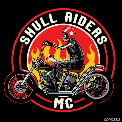 500x500 Skull With Chopper Motorcycles Stock Image And Royalty Free