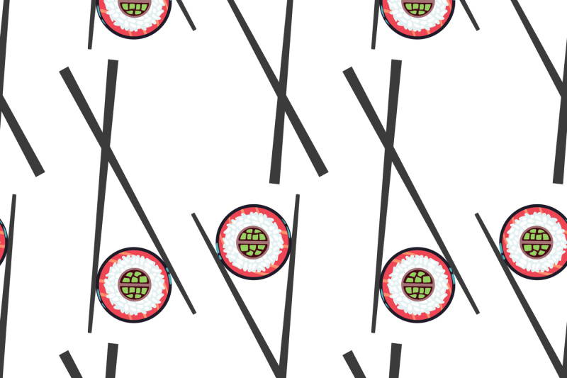 Sushi And Chopsticks Vector Seamless Pattern 800x533 Sushi And Chopsticks Vector Seamless Pattern