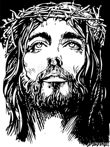 374x500 Jesus Christ, Crucifixion Hand Drawing Stock Image And Royalty