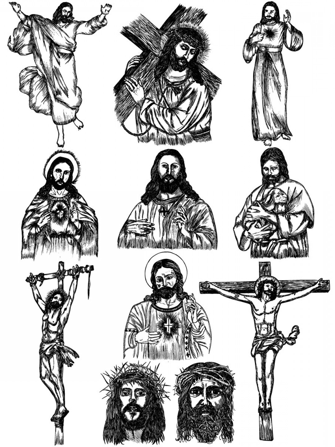 1080x1440 Jesus Christ Arms Extended Vector Studiogrfx