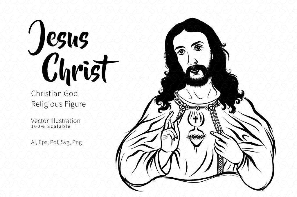1023x681 Jesus Christ Vector Illustration Vecras