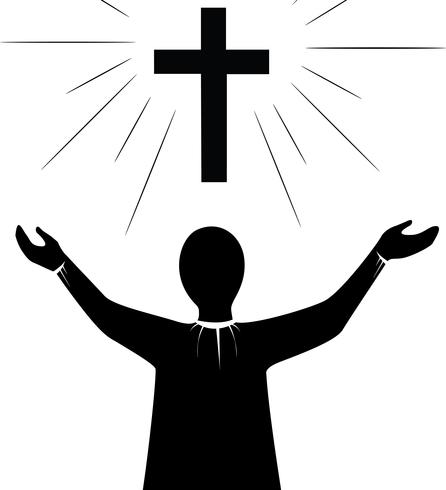 446x490 Pray To Jesus Christ Art Vector