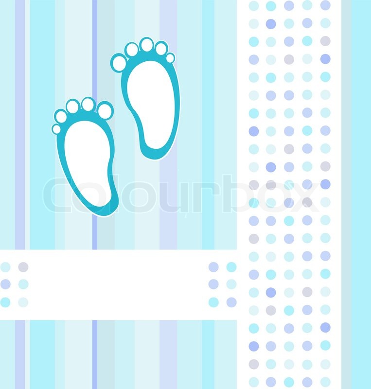 763x800 Stock Vector Of 'baby Boy Announcement Blue Card Background