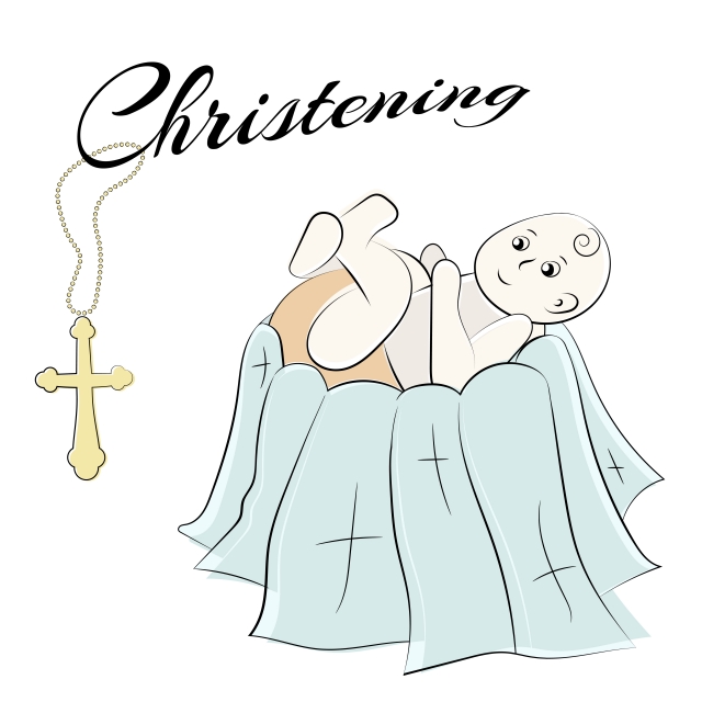 640x640 Baptism Of The Child In The Church Illustration Baby, Christening