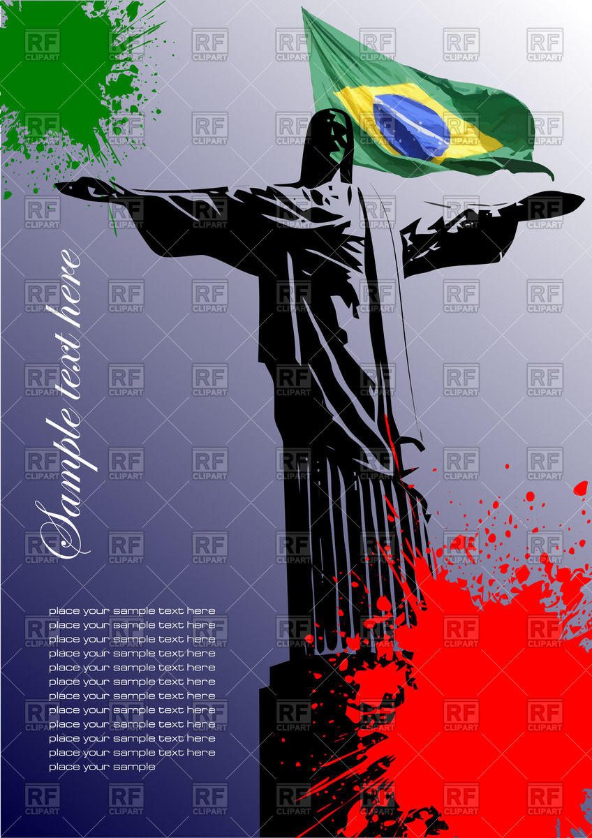 Statue Of Christ The Redeemer And Flag Of Brazil In Background 848x1200 Statue Of Christ The Redeemer And Flag Of Brazil In Background