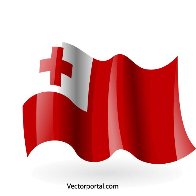 Tonga Flag Vector Image 660x660 Tonga Flag Vector Image