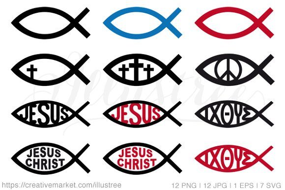 Jesus Christ Symbols, Vector Set 580x387 Jesus Christ Symbols, Vector Set