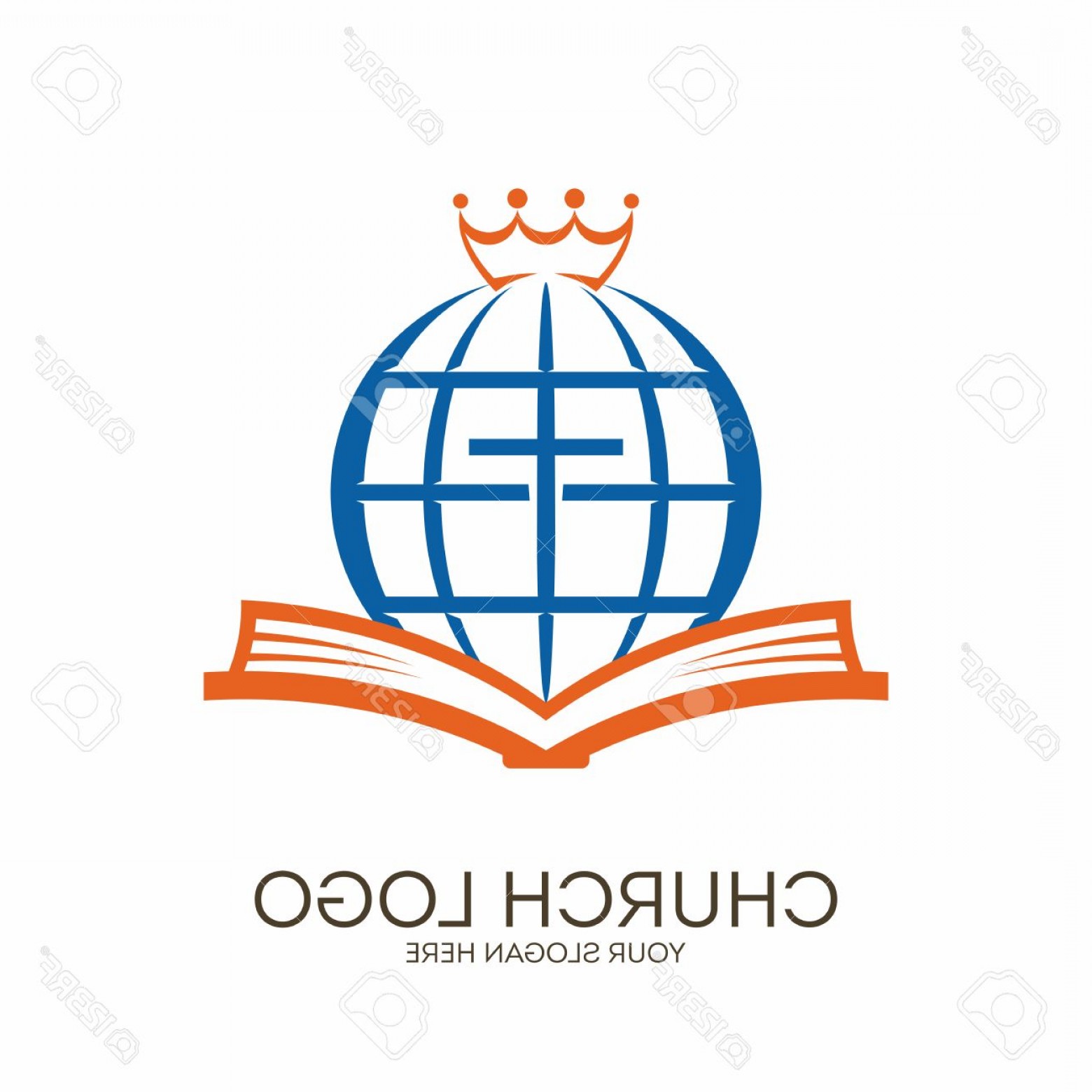 Photostock Vector Church Logo Christian Symbols Bible Cross Globe 1560x1560 Photostock Vector Church Logo Christian Symbols Bible Cross Globe