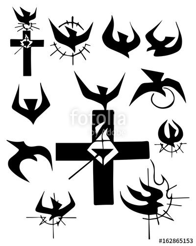 Christian Cross And Other Religious Symbols Illustration Stock 400x500 Christian Cross And Other Religious Symbols Illustration Stock