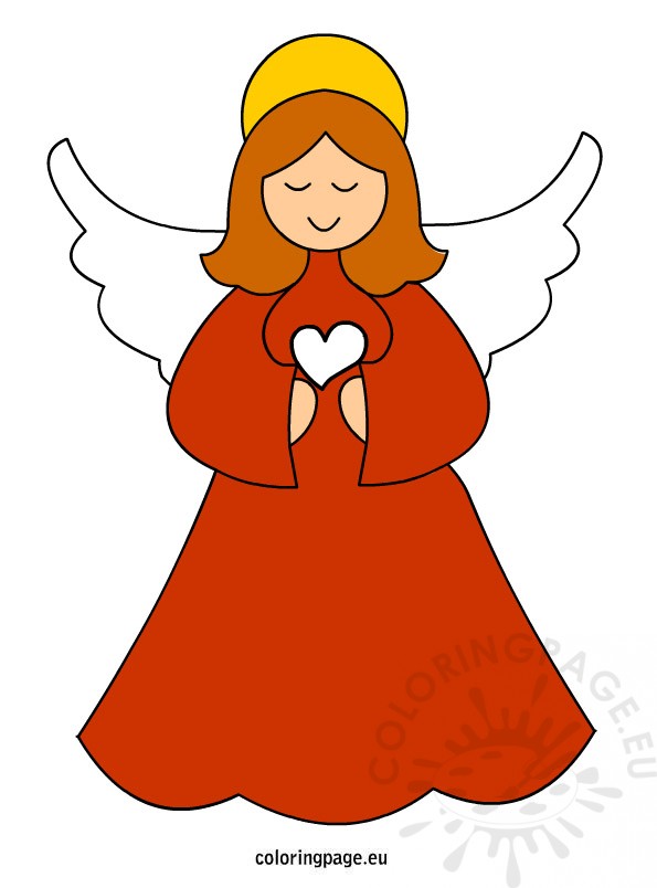 595x804 Christmas Angel Vector Art Coloring Page
