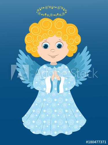 373x500 Christmas Angel Prays