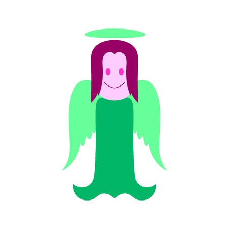 450x450 Christmas Angel Vector Icon With Traditional Shape With Wings