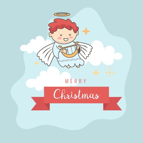 490x490 Greeting Card, Christmas Card With Christmas Angel