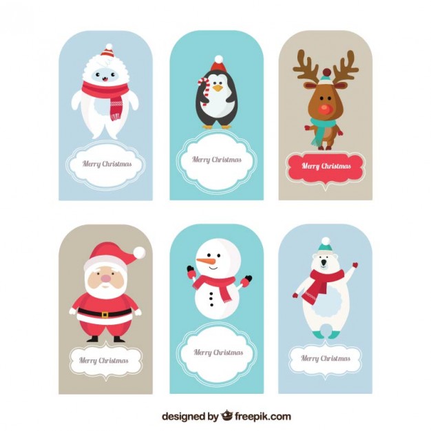 Christmas Animal Cards Vector Free Download 626x626 Christmas Animal Cards Vector Free Download