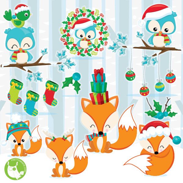 Christmas Animals Clipart 600x600 Christmas Animals Clipart