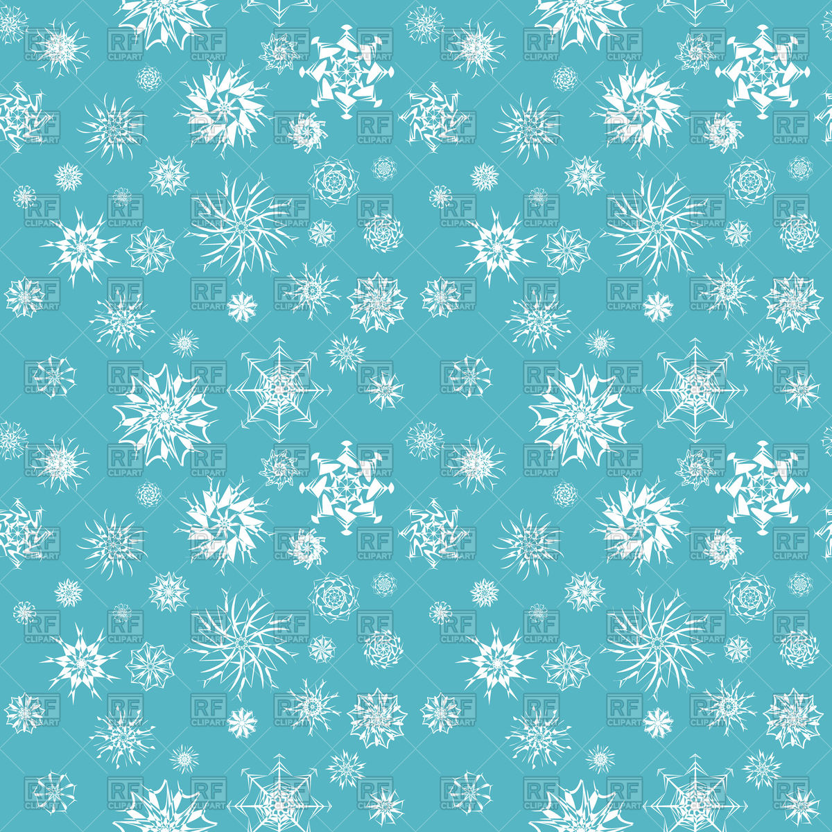 White Christmas Snowflakes On Blue Background Vector Image 1200x1200 White Christmas Snowflakes On Blue Background Vector Image