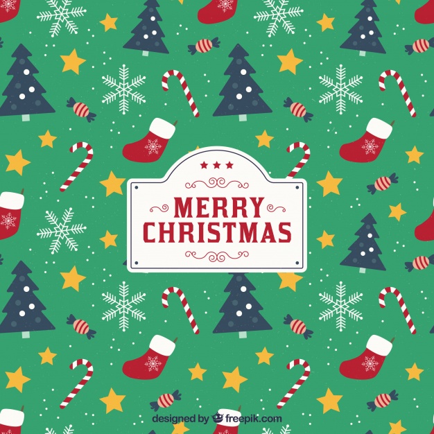 626x626 Christmas Background With Pattern Style Vector Free Download