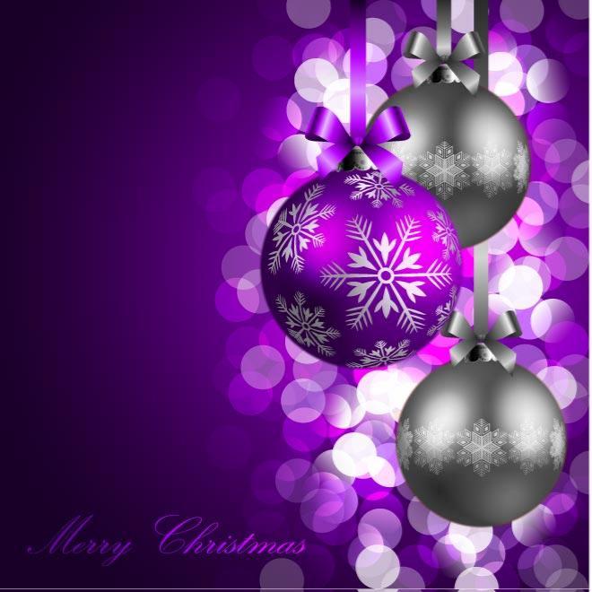 660x660 Purple Christmas Background Vector