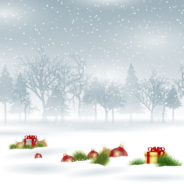 626x626 Snowy Christmas Background Vector Free Download