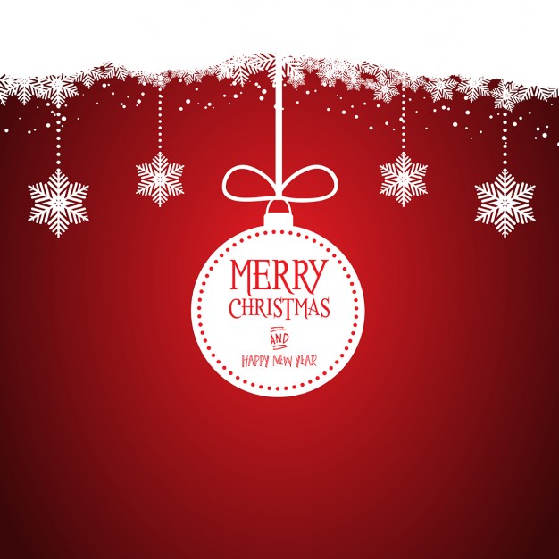 626x626 Nice Red Background With A White Christmas Ball Vector Free Download