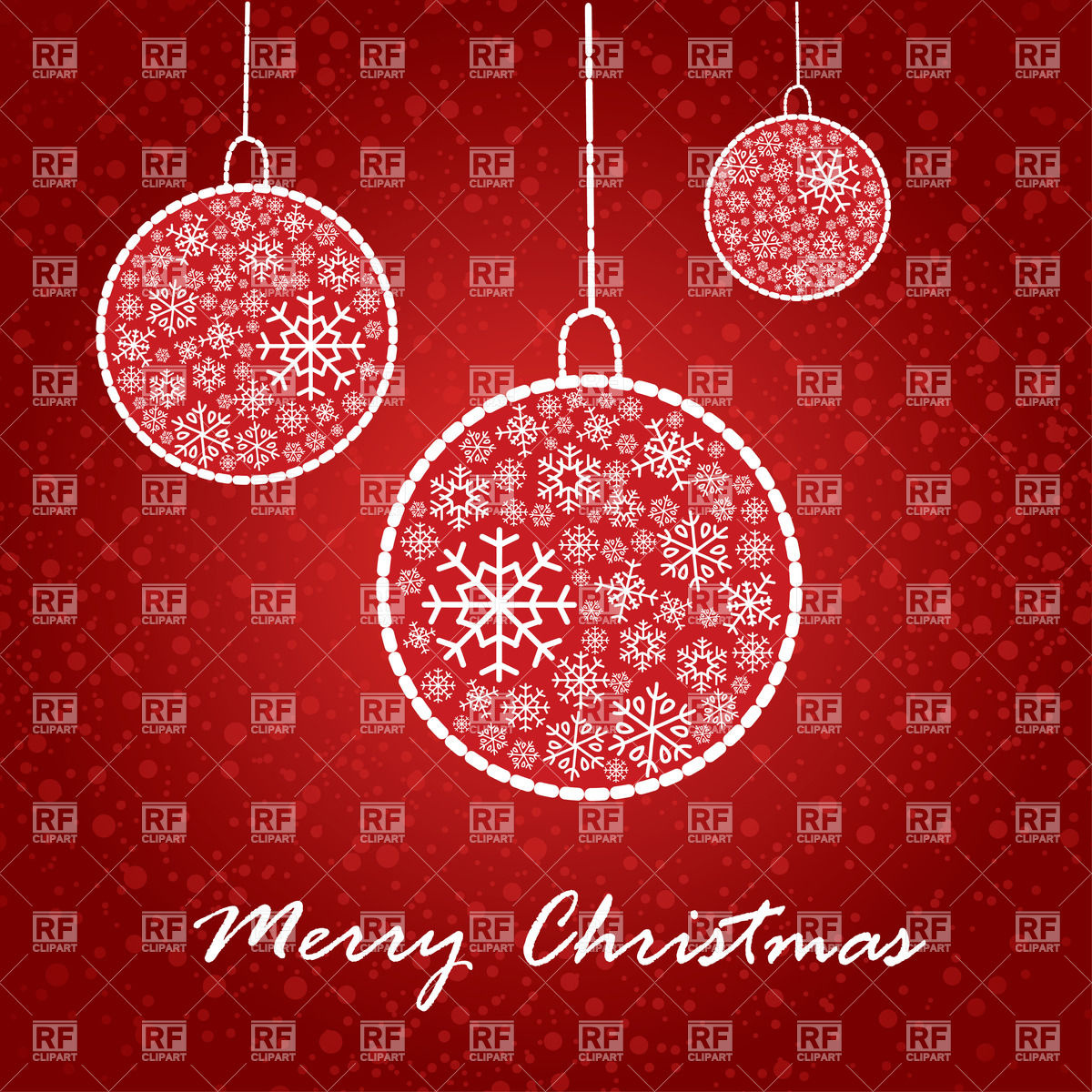 1200x1200 Artistic Christmas Card With Christmas Balls Vector Image
