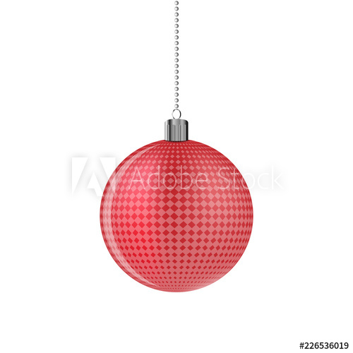 500x500 Red Christmas Ball Vector Illustration