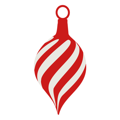 512x512 Red Stripy Christmas Ball Vector