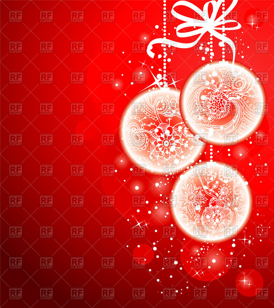 1068x1200 Red Holiday Card With Christmas Balls Vector Image Of Objects