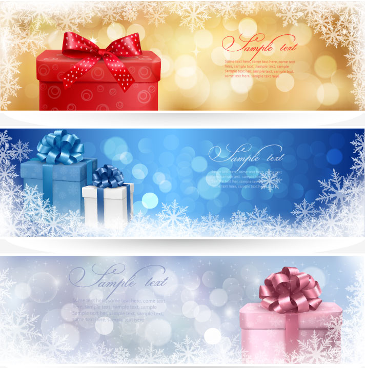 712x718 Christmas Banner Vector Vector Sources
