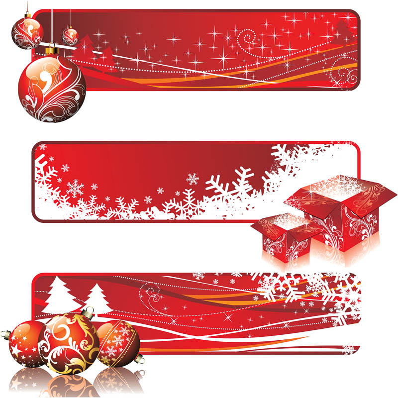 800x800 Christmas Horizontal Banners Vector Vector Graphics Blog