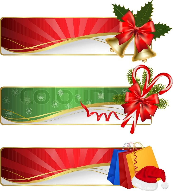 728x800 Set Of Winter Christmas Banners Stock Vector Colourbox