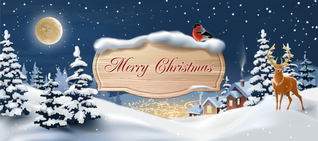 626x278 Beautiful Christmas Banner Vector Free Download