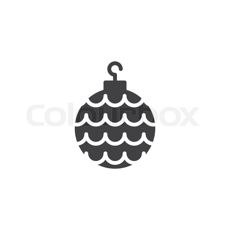 800x800 Christmas Bauble Vector Icon Filled Stock Vector Colourbox