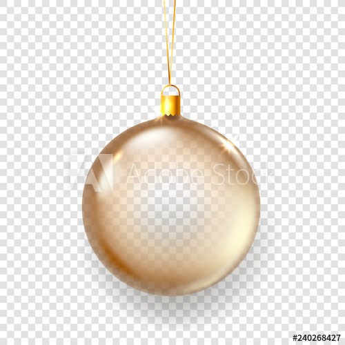 500x500 Shining Glass Christmas Bauble Vector Illustration Isolated