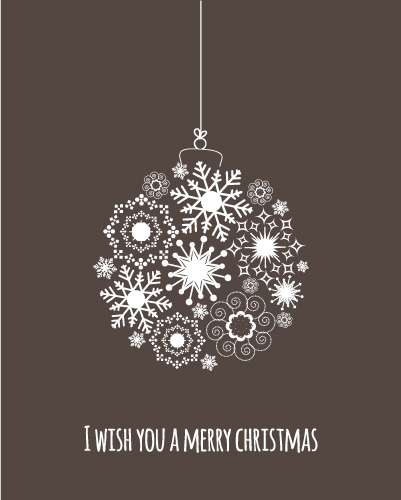 401x500 Snow Baubles Merry Christmas Background Vector Free Download