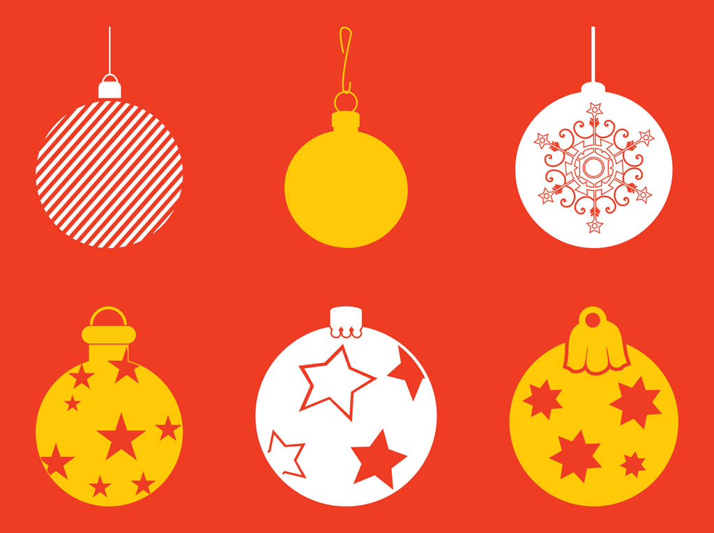 1024x765 Christmas Baubles Set Vector Art Graphics