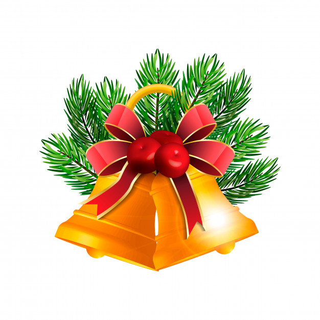 626x626 Christmas Bell Vector Illustration Vector Premium Download