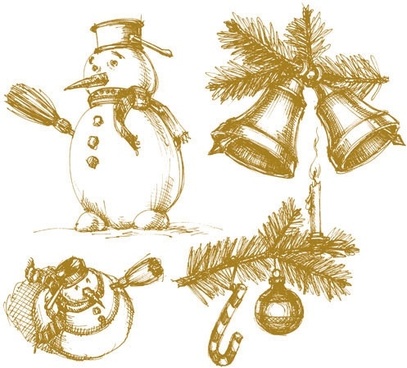 407x368 Christmas Bells Vector Art Free Vector Download